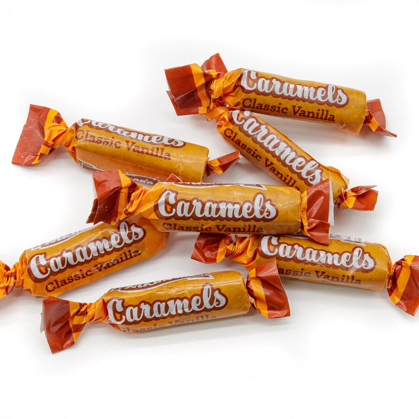Caramel Candy Classic Vanilla 1 lb - Bulk Candy in Resealable Bag, Individually Wrapped for Freshness, Soft & Chewy, Gluten Free