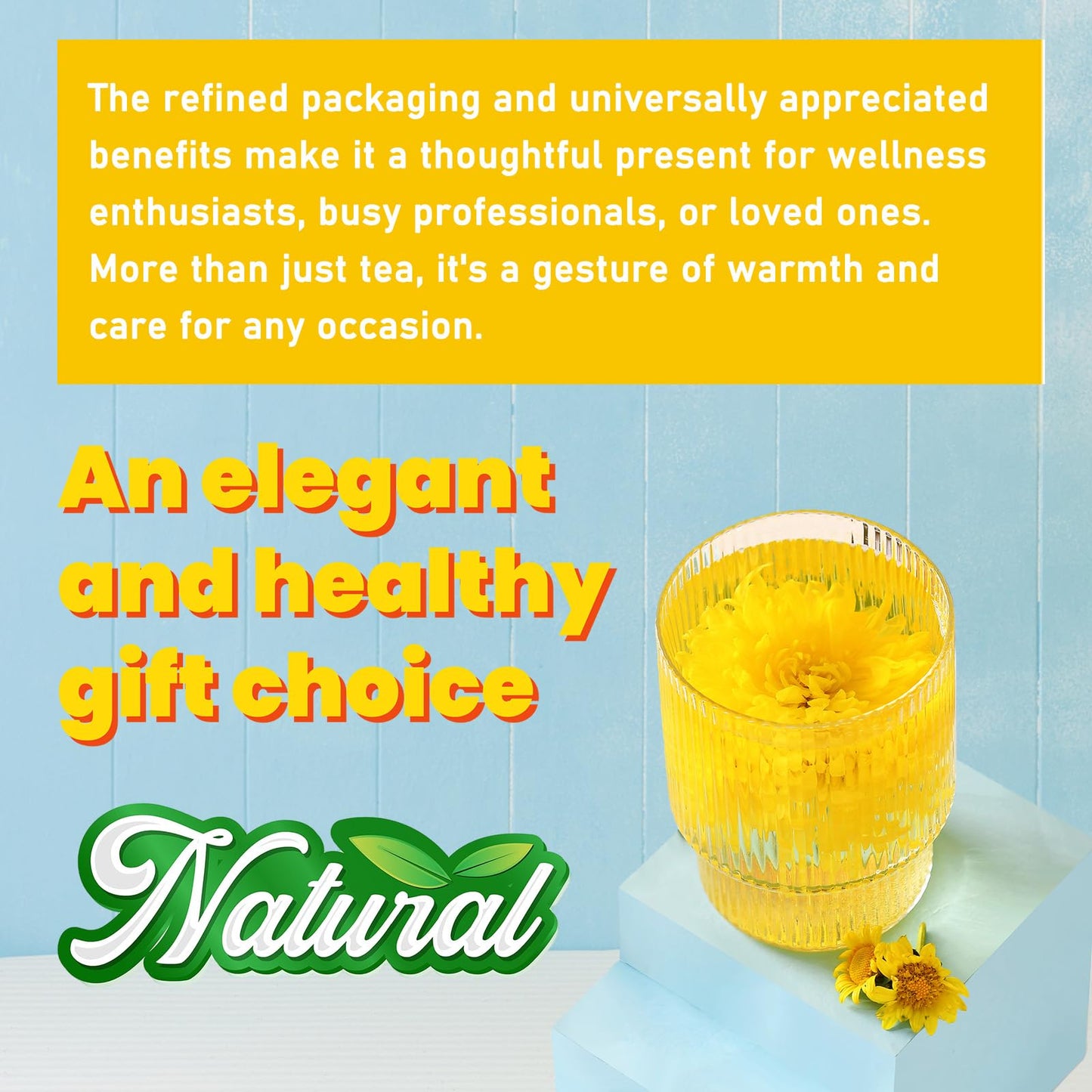 Dried Chrysanthemum Tea, Premium Juhua Flower Herbal Tea Loose Leaf, No Sugar No Gluten Pure Dried Chrysanthemum Flower, for Promote Relaxation