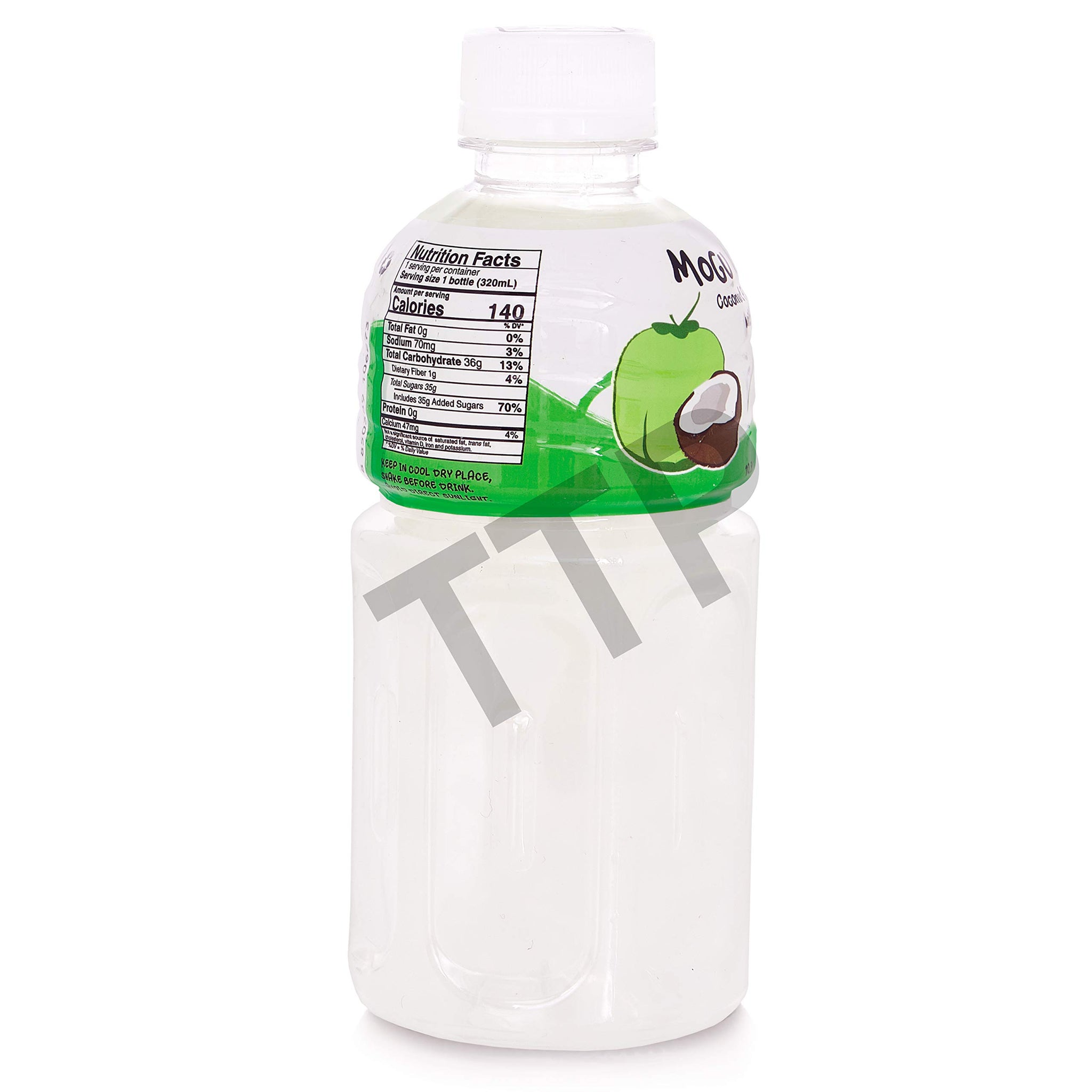 Mogu Mogu Fruit Juice with Nata De Coco, 10.82 oz (Pack of 24) (Coconut)
