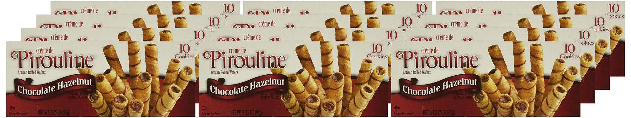 DeBeukelaer Pirouline Cream Wafer, Hazelnut, 3.25 Ounce (Pack of 12)