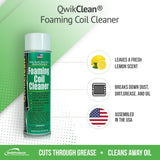 QwikProducts Foaming Coil Cleaner for AC Unit, Heating, Refrigerator, Air Conditioner No Rinse Coil Cleaner Spray Breaks Down Dirt, Dust, Grease