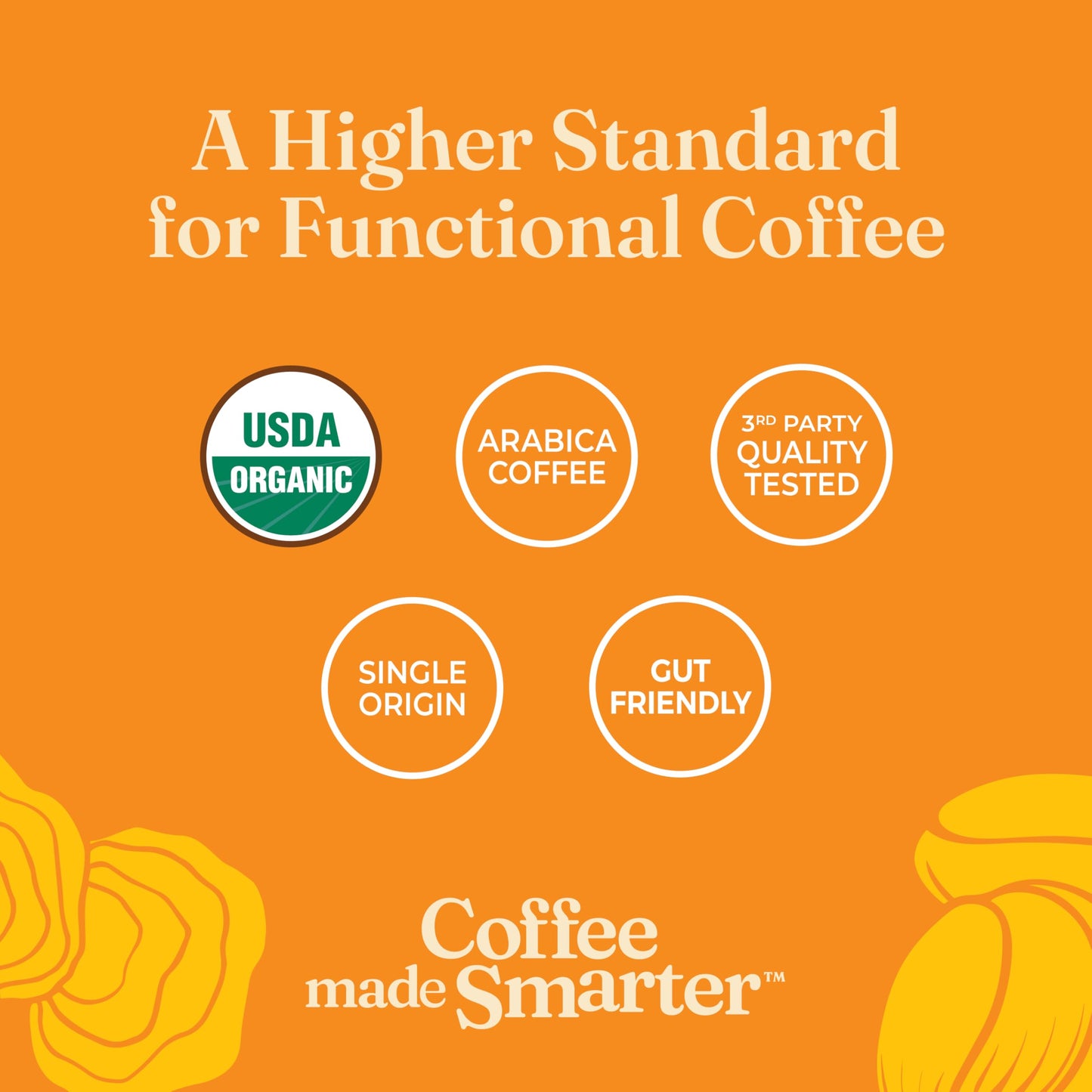 Four Sigmatic Dark Roast Organic Whole Bean Coffee | Gourmet Nootropic Mushroom Coffee Beans with Lion's Mane & Chaga Mushrooms for Enhanced Brain