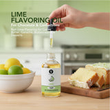 Dolce Flav Natural Lime Extract - 2 Ounce Oil-Soluble Kosher, Sugar-Free, Concentrated Citrus Lime Flavor for Candy, Chocolates & Desserts, Includes