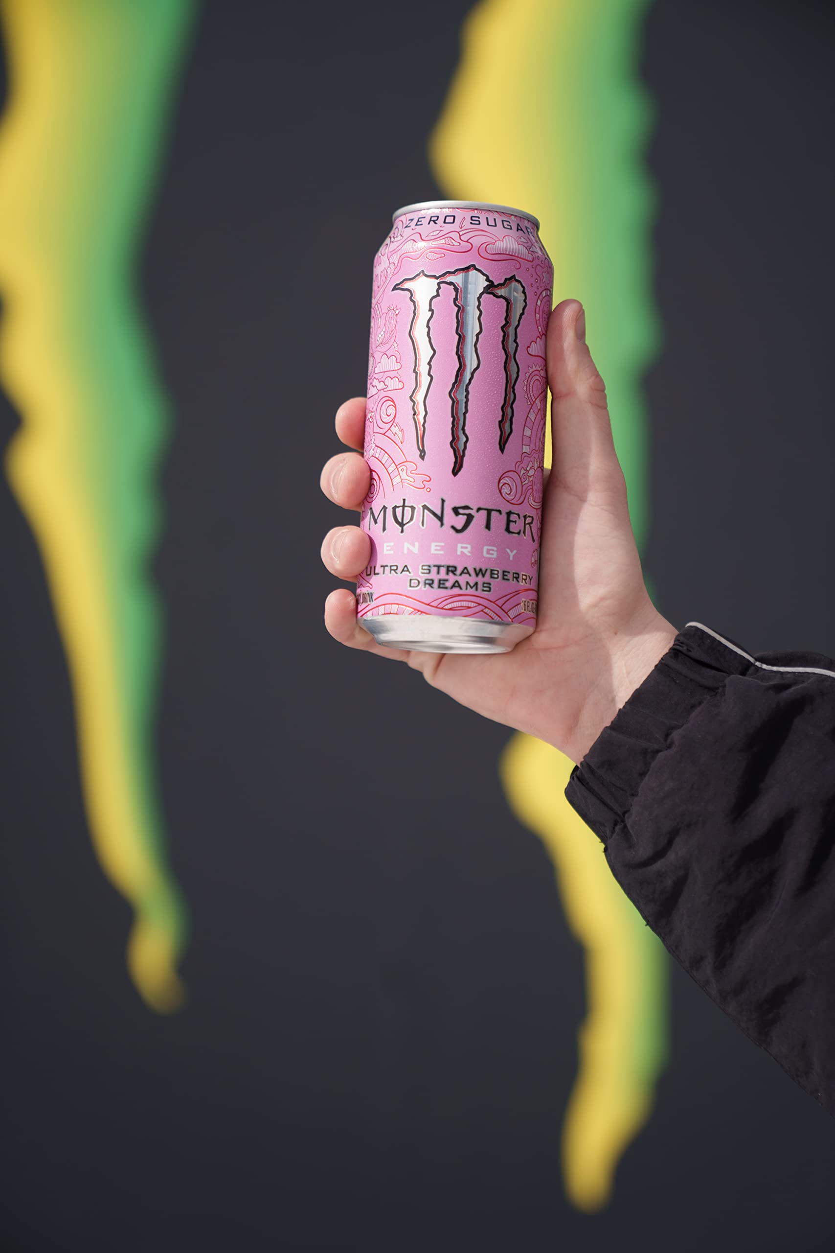 Monster Energy Ultra Strawberry Dreams, Sugar Free Energy Drink, 16 Ounce
