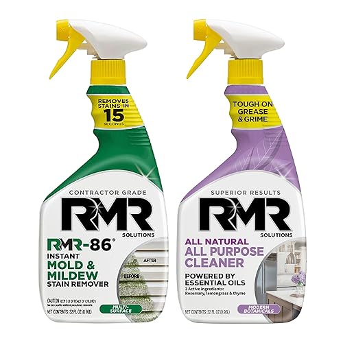 RMR Total Clean Team - Instant Stain Remover + All Natural All Purpose Cleaner, Indoor/Outdoor Cleaning Spray Kit for Kitchens, Bathrooms, Furniture