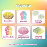 Bubs Swedish Candy Mix - 1 lb Sweet & Sour Gummies | Assorted Skulls, Ovals, Rombs | Fresh & Soft Foam Swedish Candy From Sweden (1 Pound)