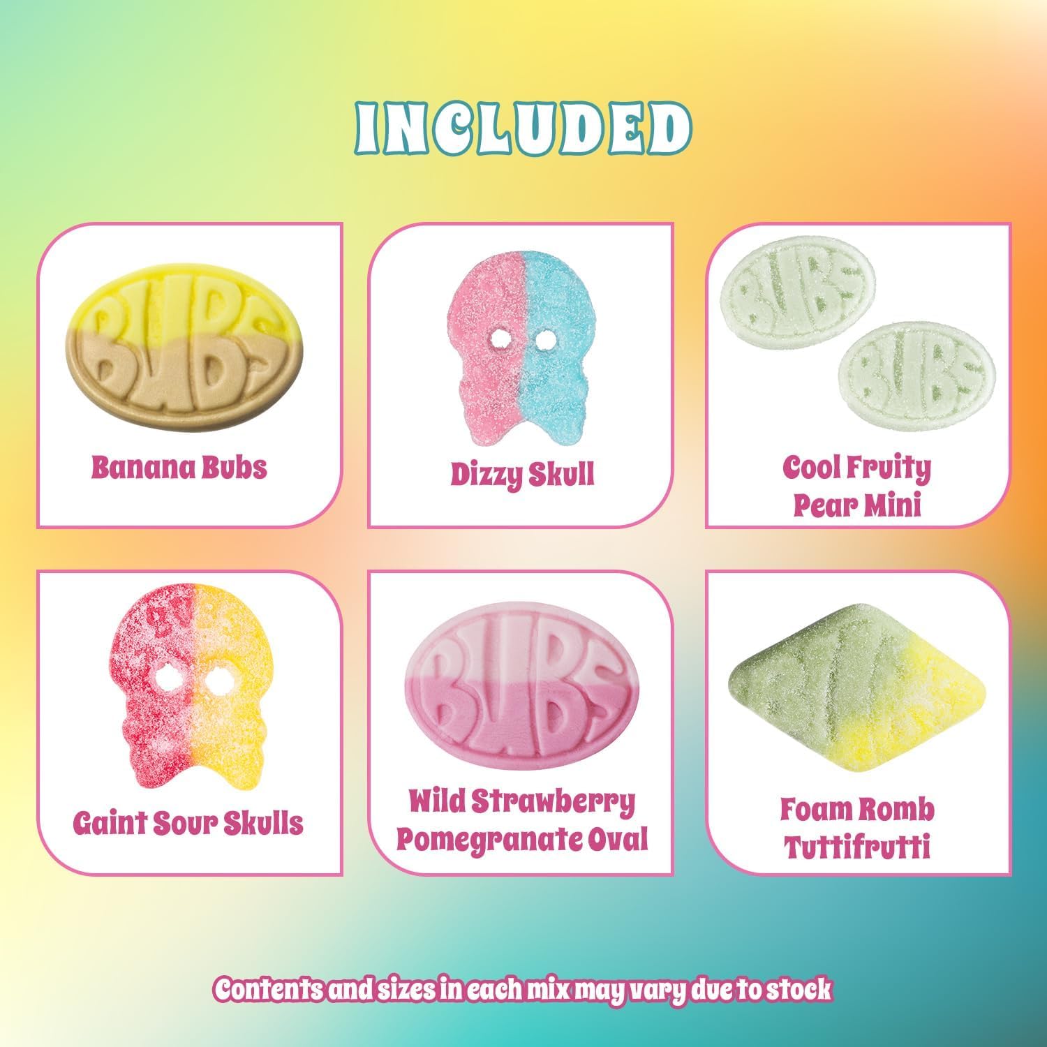 Bubs Swedish Candy Mix - 1 lb Sweet & Sour Gummies | Assorted Skulls, Ovals, Rombs | Fresh & Soft Foam Swedish Candy From Sweden (1 Pound)