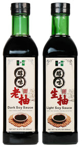 NPG Light & Dark Soy Sauce Set 16.9 fl oz (Pack of 2), Vegan, Non-GMO