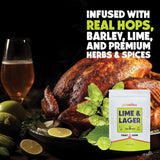 Grillaholics Lime & Lager Turkey Brine Mix - Made with Real Hops | 16oz Bag