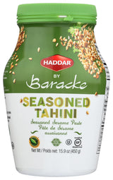 Haddar Seasoned Tahini by Barake, 15.9 Oz Bottle