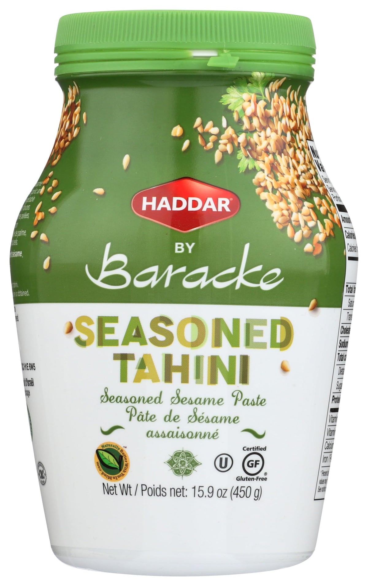 Haddar Seasoned Tahini by Barake, 15.9 Oz Bottle
