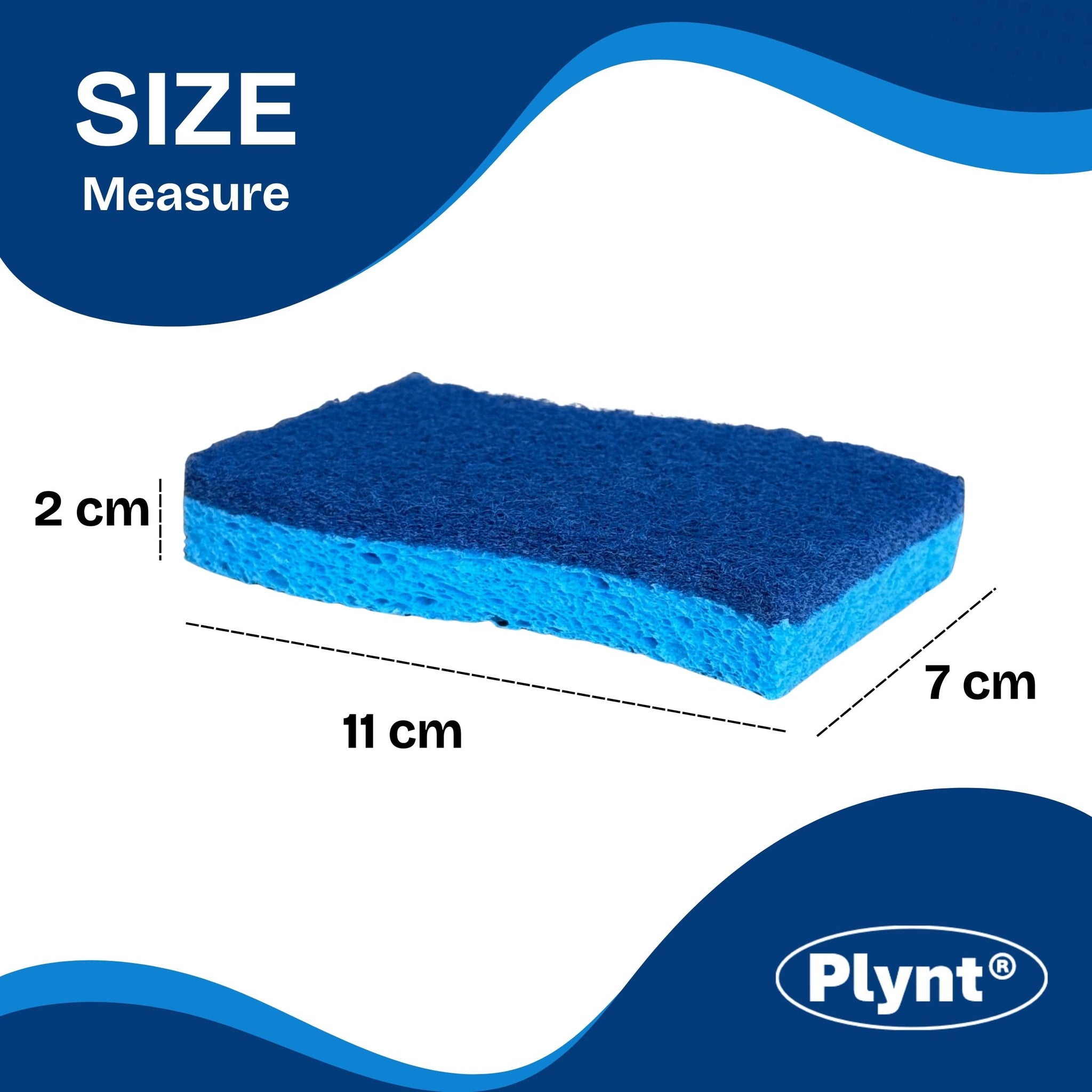Plynt - Zero Scratch Scrub Sponge, Pack of 12 Sponges for Dishes, Kitchen & Bathroom, Zero Scratch, Multi-Surface Safe, Cleans Fast, Tackles Tough