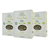 Rustichella d'Abruzzo Organic Green Pea Fusilli (Pack of 3), 250g Each - Gluten-Free Short Pasta - Made from 100% Organic Green Pea Flour - Cooks in