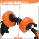 50 Ft Drain Auger,Use Manually or Drill Powered 50 Foot Drain Snake,Heavy Duty Flexible Plumbing Snake,With Gloves and Storage Bag for Kitchen Sink