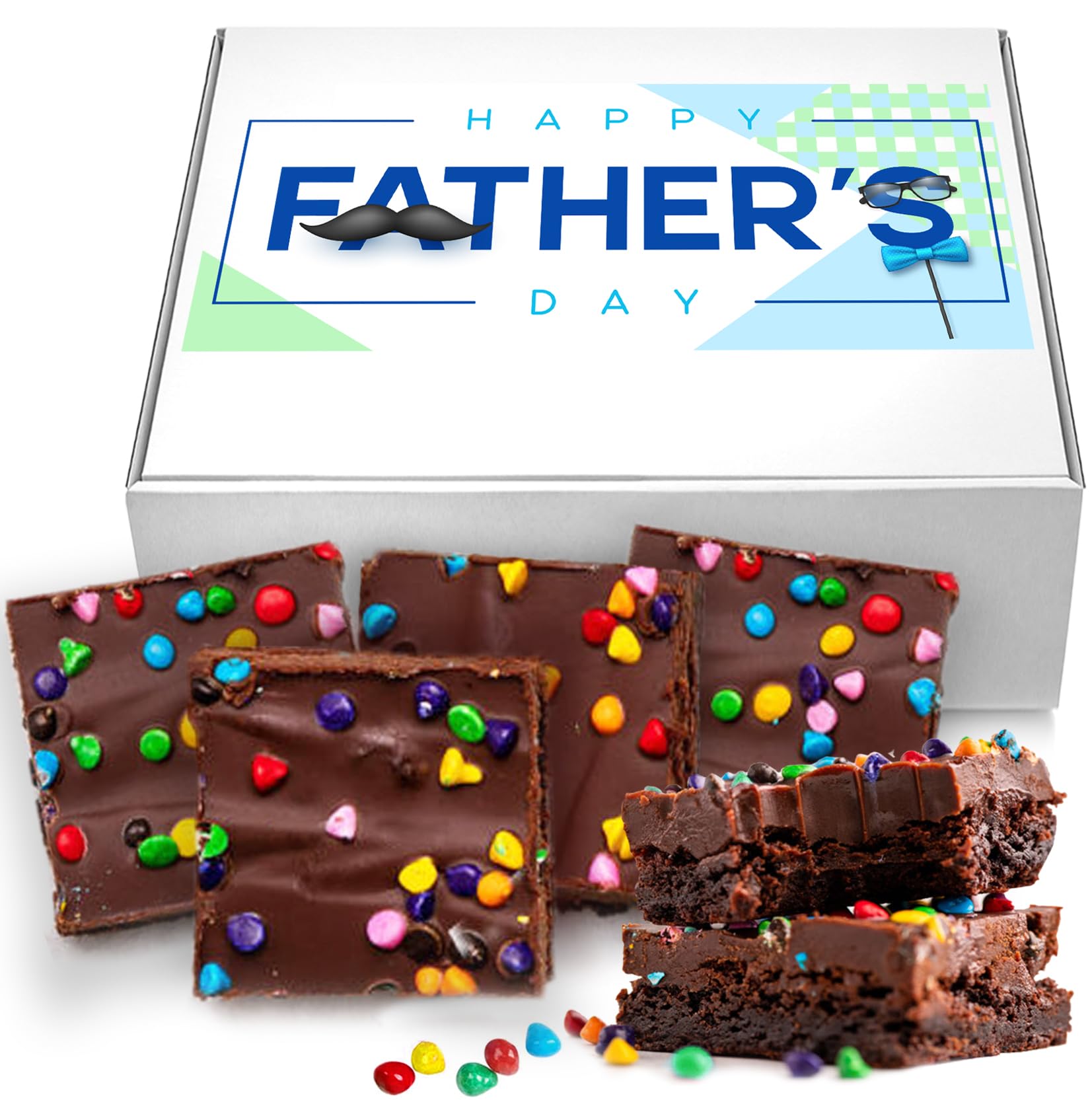 Fathers Day Brownie Gift Basket For Dad Large Food Gift Individually Wrapped