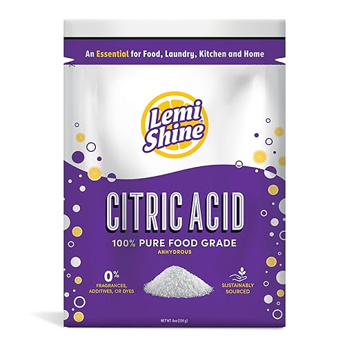 Lemi Shine 100% Citric Acid Powder l Pure Food-Grade Flavor Enhancer & All-Natural Preservative | Fragrance Free Citric Acid for Mini Bath Bombs