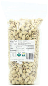 Braga Organic Farms 2 Pound Bag of Roasted/Salted Pistachios Inshell