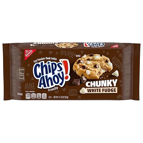 CHIPS AHOY! Chunky White Fudge Chocolate Chip Cookies, 1 Pack (11.75 oz.)