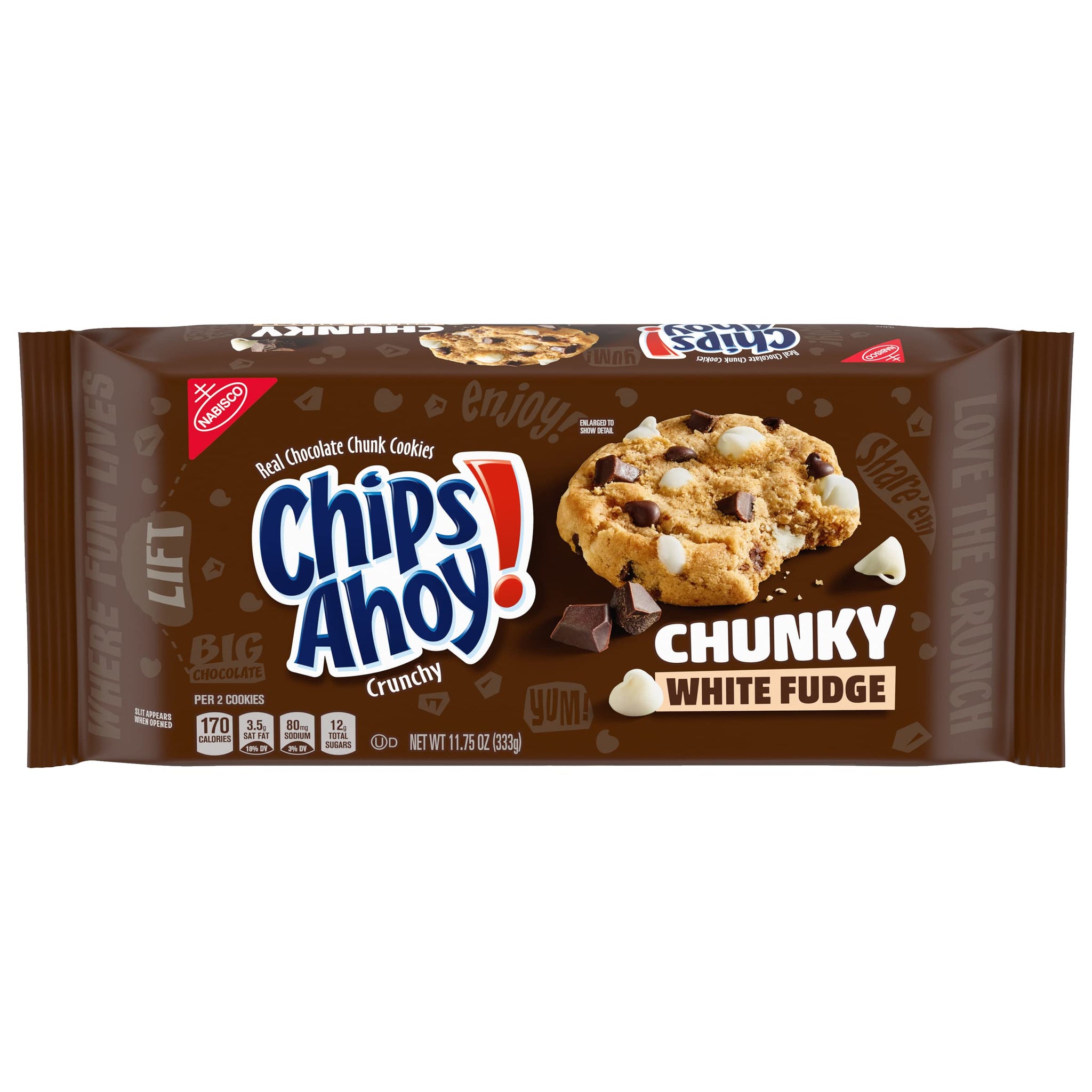 CHIPS AHOY! Chunky White Fudge Chocolate Chip Cookies, 1 Pack (11.75 oz.)