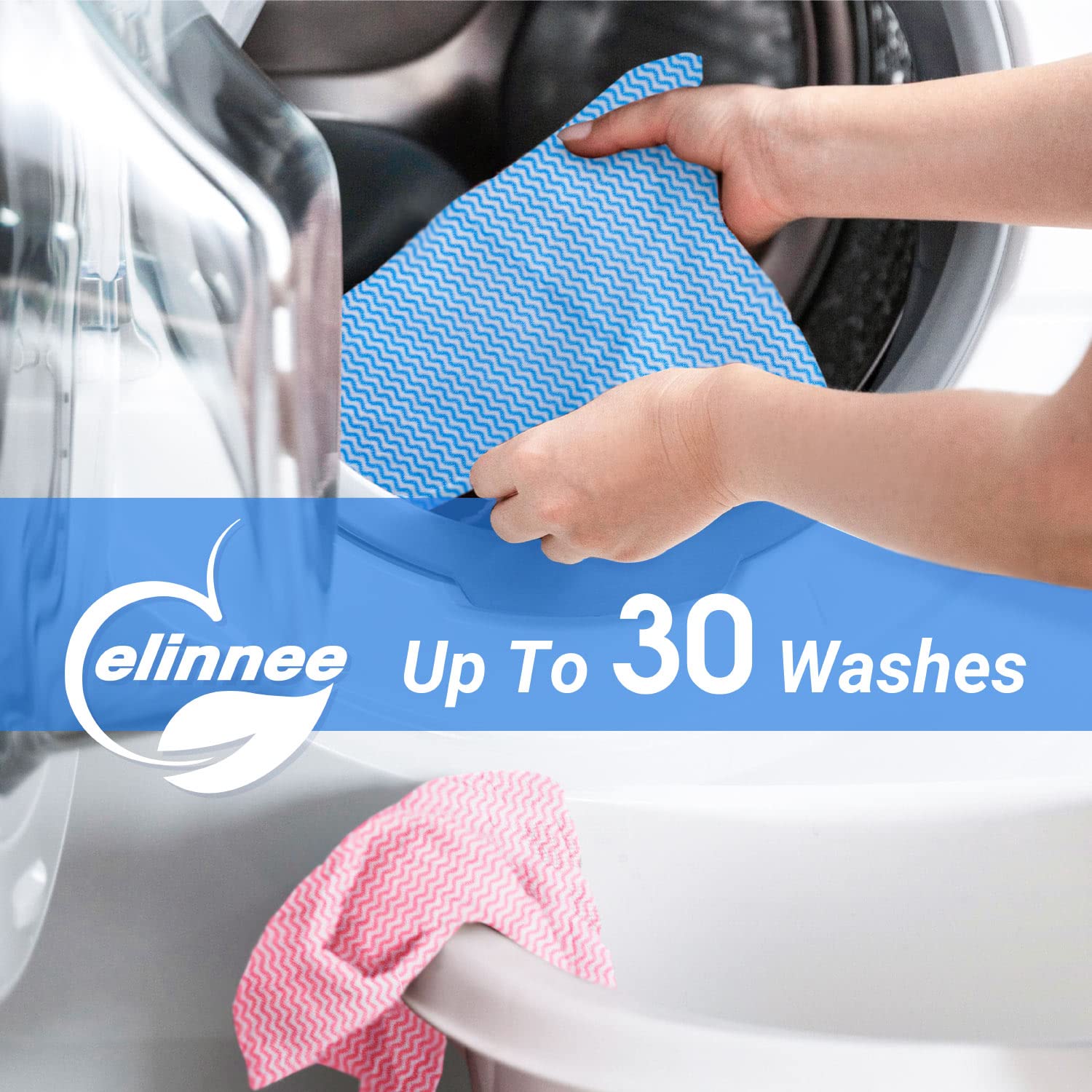 elinnee Reusable Cleaning Cloths Dish Paper Towels, Domestic Cleaning Towels, Multipurpose Quick-Dry Rag Dish Cloths Heavy Duty Handy Wipes