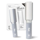 Flint Plus XL Retractable Lint Remover & Pet Hair Roller for Clothes - Refillable & Reusable Lint Roller with 140 Extra Sticky Tear-Off Sheets - Value