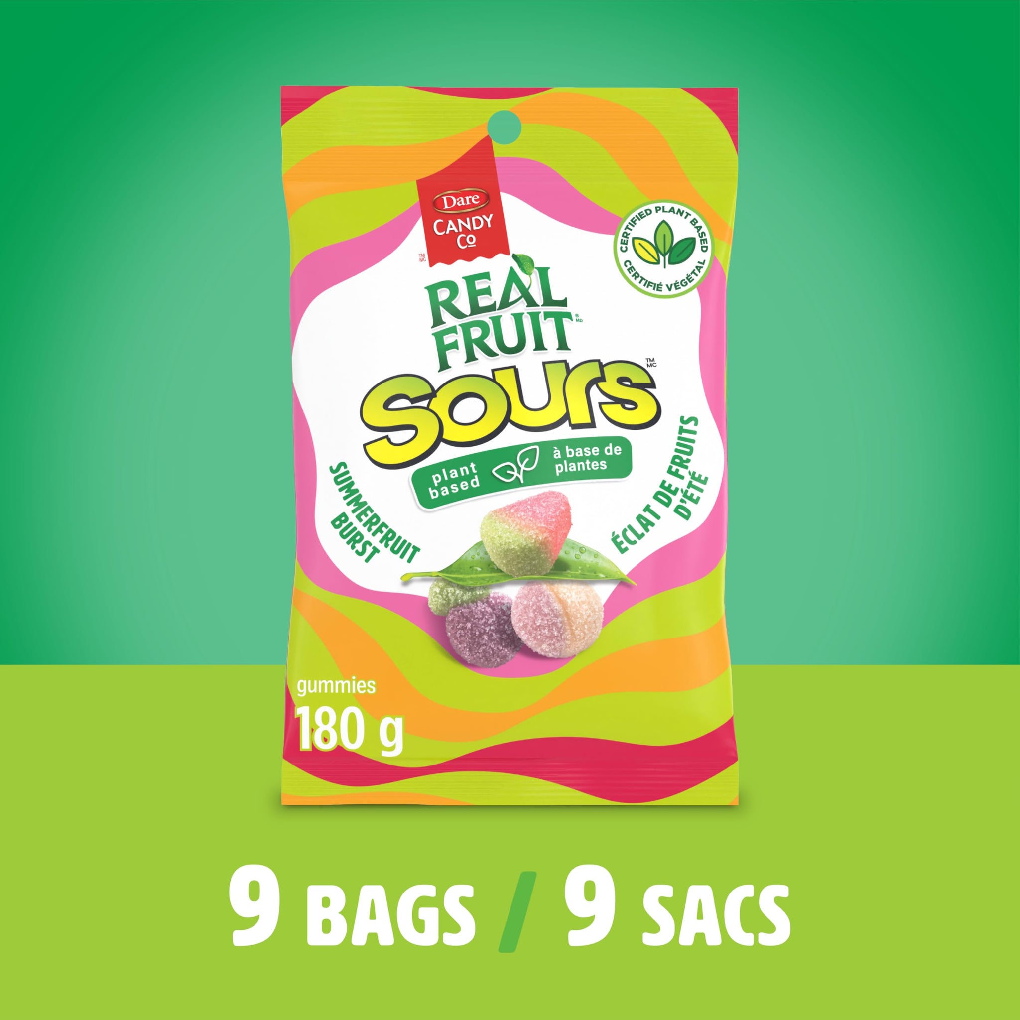 Realfruit Sours Summerfruit Burst Candy, 1 x 180 Gram