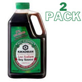 Kikkoman All-Purpose Seasoning Soy Sauce Large Jug 1.25 Qt /40 Oz (2-Pack) | Traditionally Brewed with Lower Sodium | Bulk Soy Sauce for Restaurants
