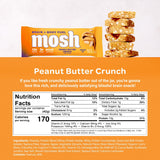 MOSH Peanut Butter Crunch Keto Protein Bars, High Fiber, Low Carb, Gluten Free, High Protein, Brain Healthy Snack, 12 Count