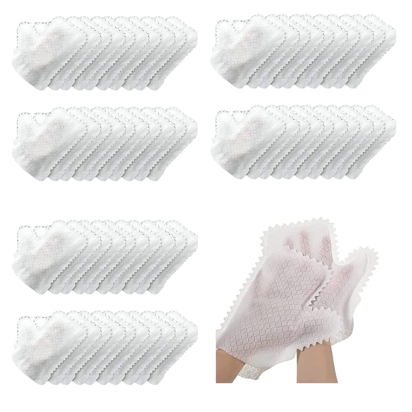 ARAINY Home Disinfection Dust Removal Gloves Microfiber Dusting Gloves 50PC Non-woven Fish Scale Diposible Cleaning Gloves Duster for Car Truck