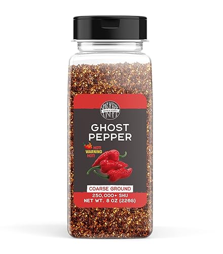 Birch & Meadow 8 oz of Ghost Pepper Flakes, Bhut Jolokia Flakes, Extremely Hot (8 Ounce)
