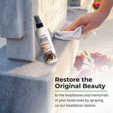 KleanLogik Headstone Cleaner For Graves & Memorials, Tombstone Cleaner Solution Removes Dirt & Plant Growth To Restore Natural Luster To Granite