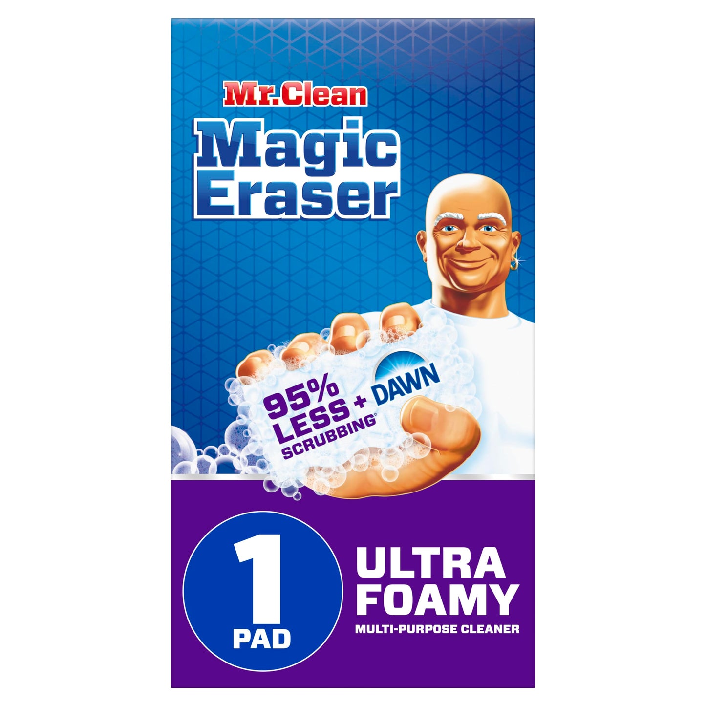 Mr. Clean Magic Eraser Ultra Foamy Multi Purpose Cleaner, Foaming Magic Eraser Sponge Multi Surface Cleaner, 1ct