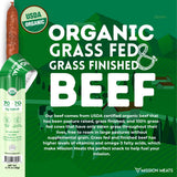 Mission Meats Organic Beef Sticks - Grass Fed & Pasture-Raised, Zero Sugar, Non-GMO, Healthy Organic Snacks, Individually Wrapped Meat Sticks, 0.75oz