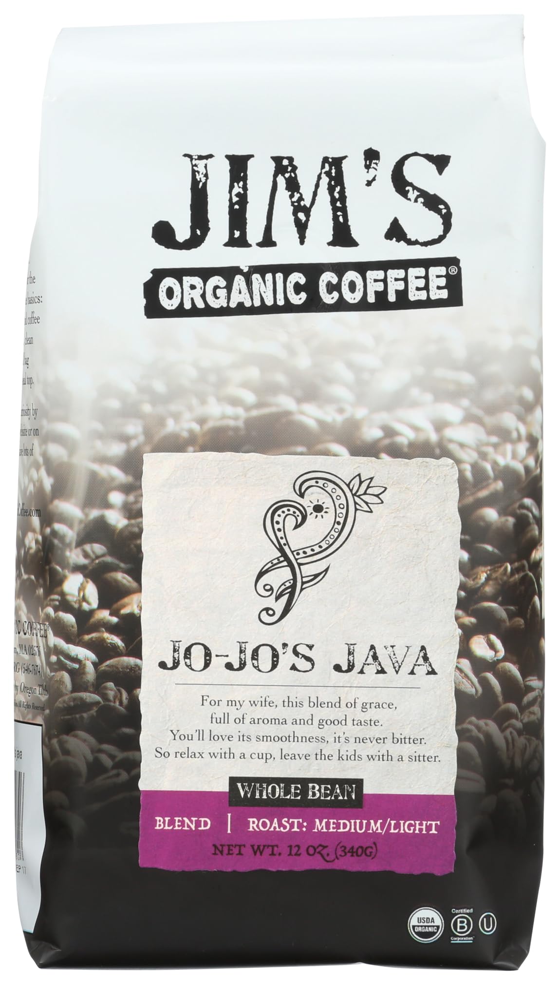 Jims Organic Coffee Organic Jo-Jo's Java Coffee, 12 OZ