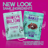 Brooklyn Biltong Air Dried Grass Fed Beef Snack, South African Beef Jerky (8 oz, Pack of 1) - Whole30 Approved, Paleo, Keto, Gluten Free, Sugar Free