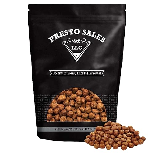 Presto Sales Large Shelled Hazelnuts Raw (AKA Filberts) 16 oz. | Non-GMO, Natural Healthy Protein Snack | Keto/Paleo Friendly | Resealable 1 lb bag