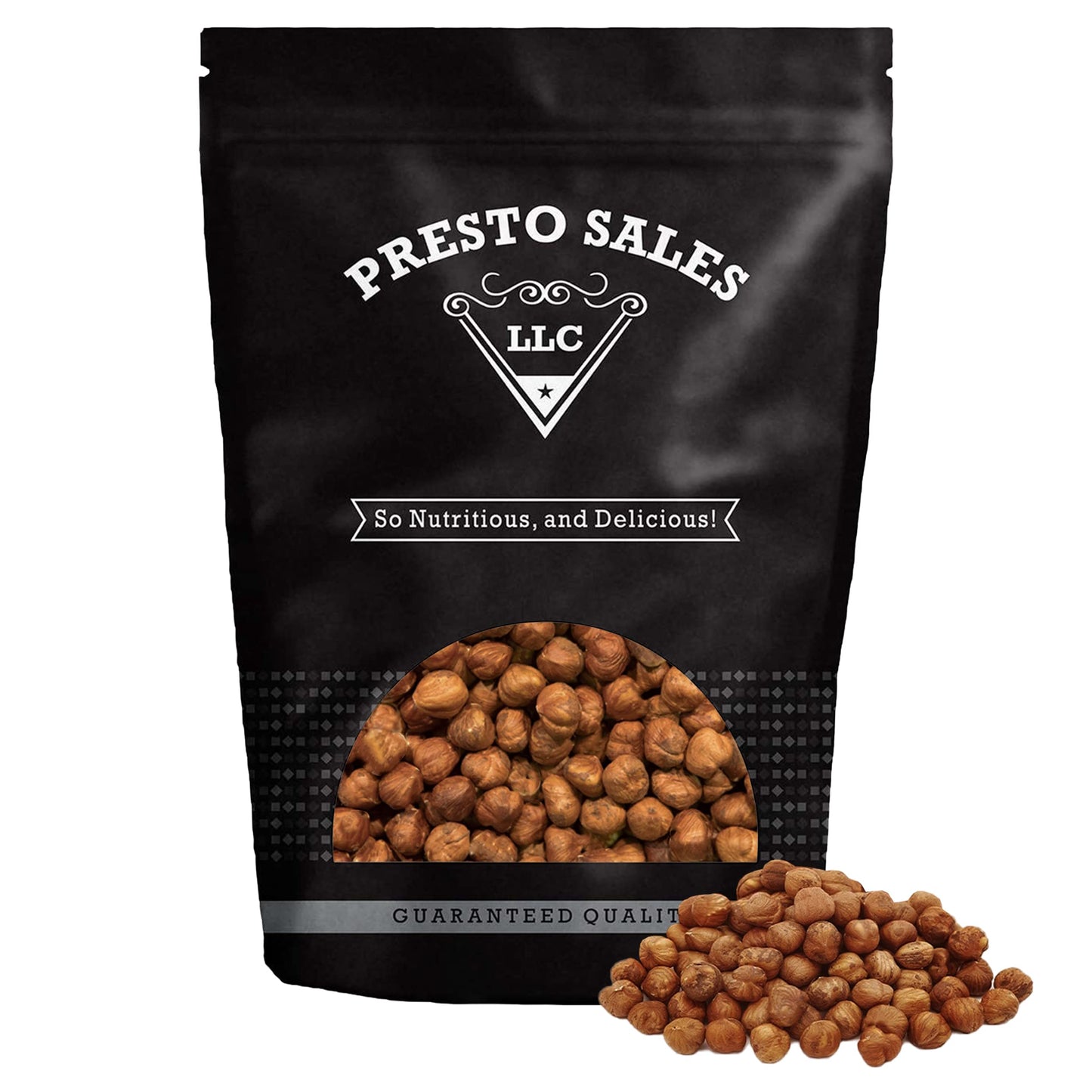 Presto Sales Large Shelled Hazelnuts Raw (AKA Filberts) 16 oz. | Non-GMO, Natural Healthy Protein Snack | Keto/Paleo Friendly | Resealable 1 lb bag