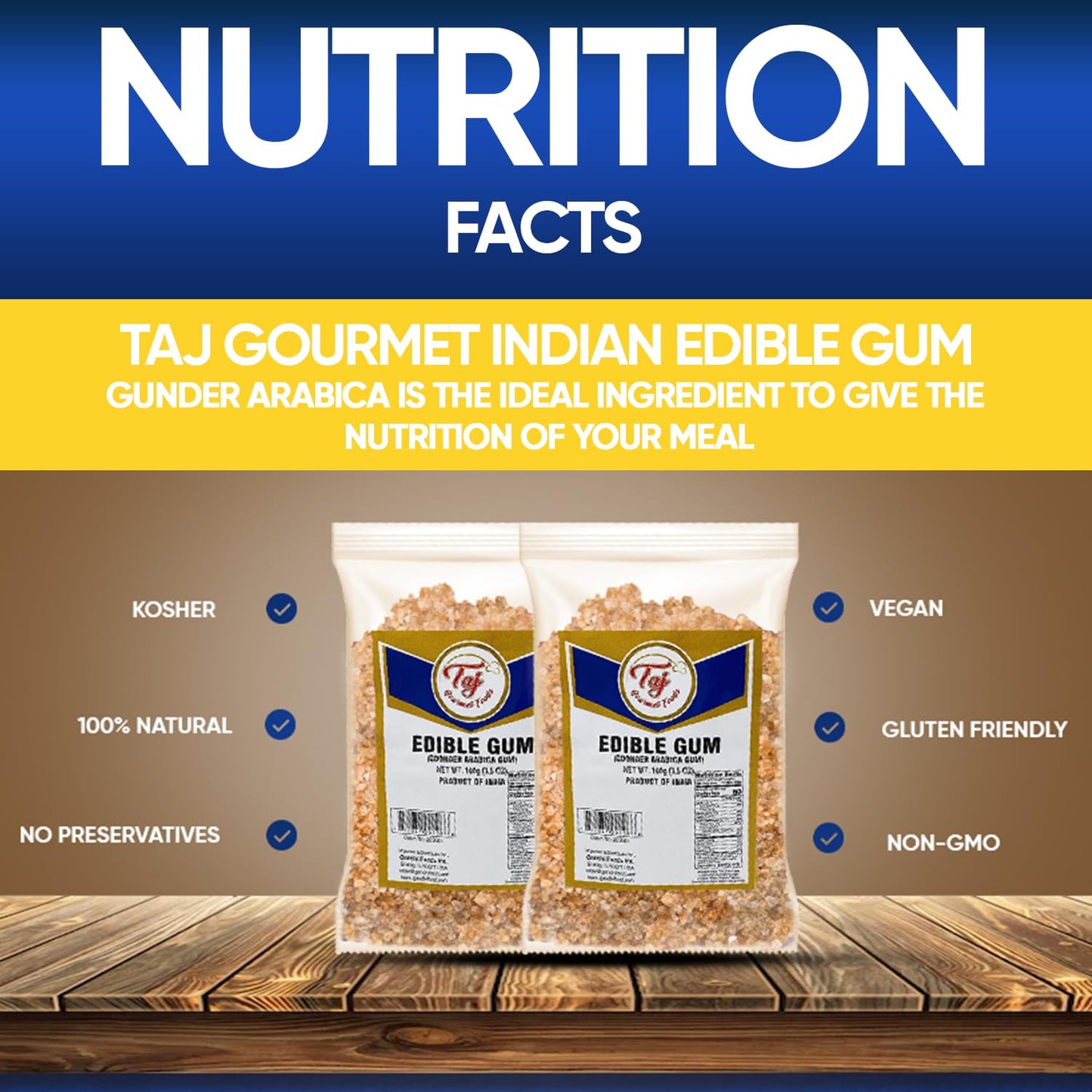 TAJ Edible Gum | 3.5oz (100g) Gunder Arabica (For cooking and personal care)