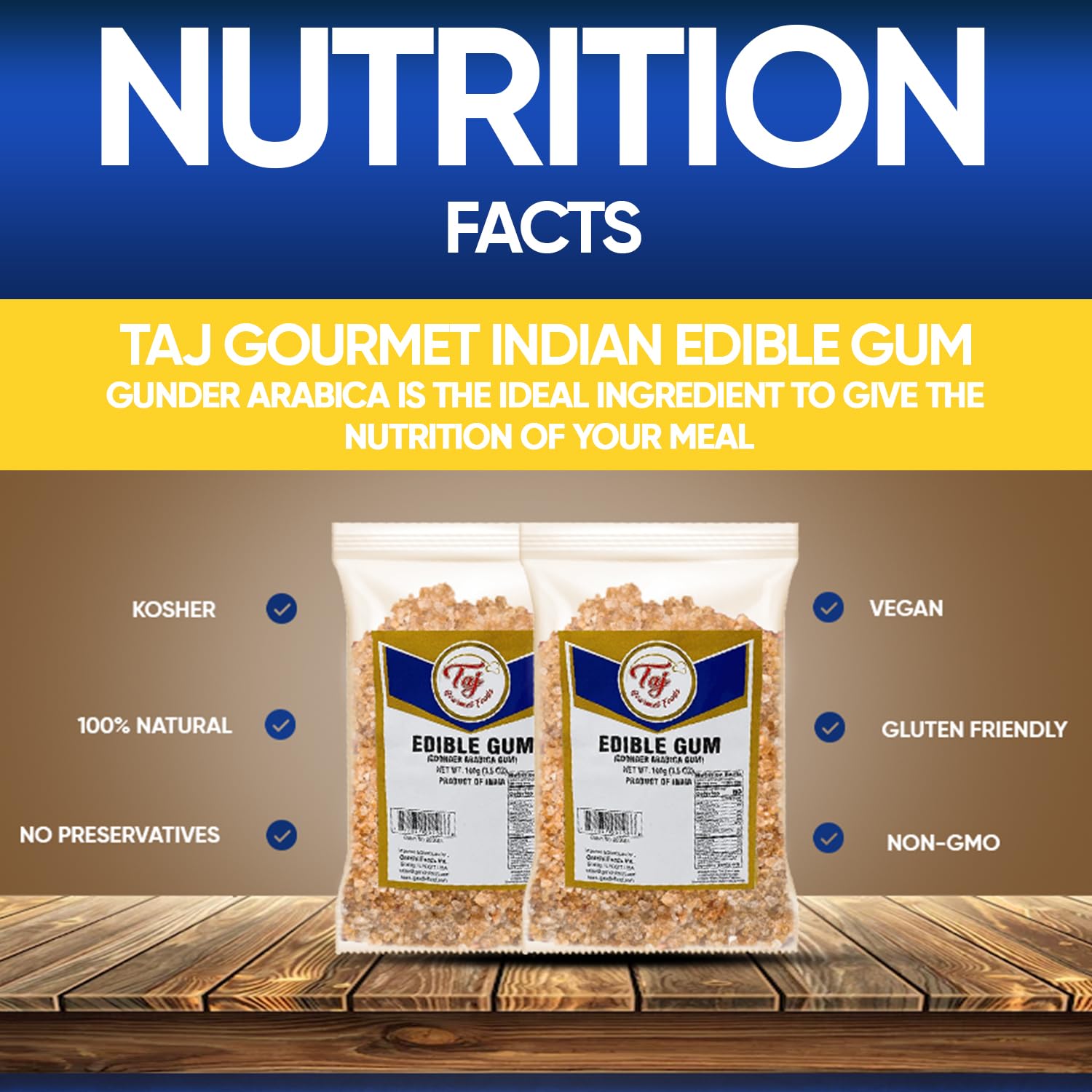 TAJ Edible Gum | 3.5oz (100g) Gunder Arabica (For cooking and personal care)
