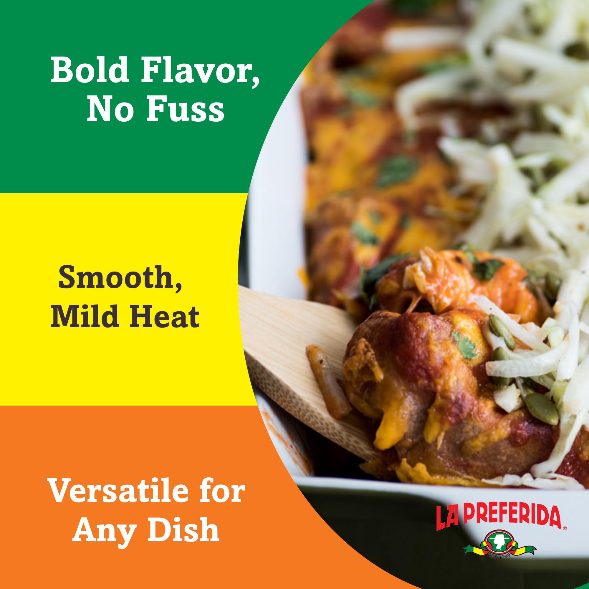 La Preferida Mexican Foods Red Chile Enchilada Sauce, Mild | Salsa de Chile Rojo para Enchiladas | 10 OZ (Pack of 12)