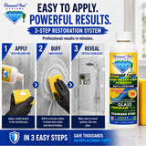 Diamond Luster Hard Water Stain Remover for Glass Shower Doors - Non Abrasive Shower Glass Cleaner for Hard Water Spots, Soap Scum & Calcium Buildup
