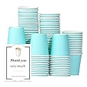 Huaiid 100 Pack 3 oz Paper Cups, Bathroom Paper Cups, Mouthwash Cups for Snack, Espresso, Perfect for Home Condos Rvs Campers (Blue)