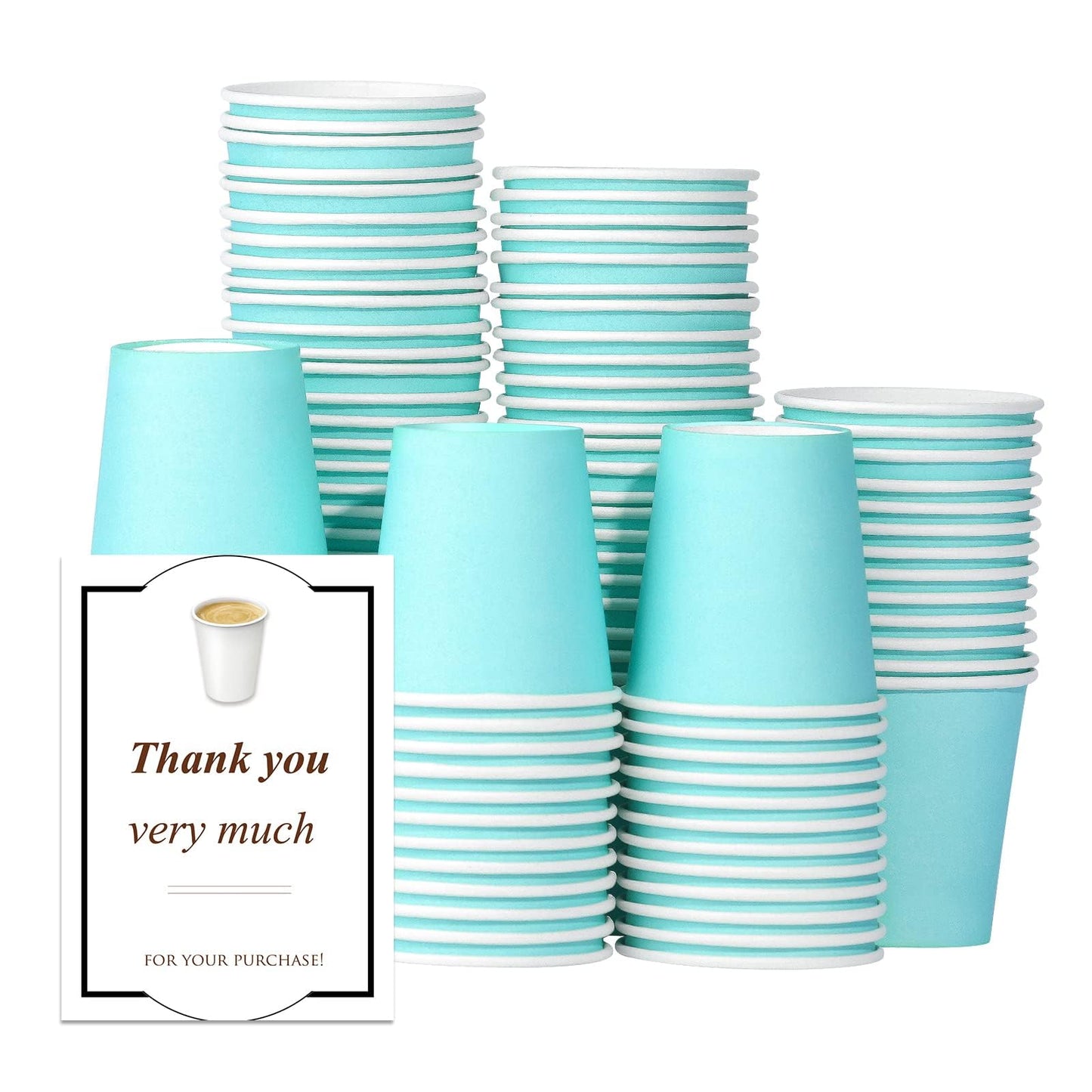 Huaiid 100 Pack 3 oz Paper Cups, Bathroom Paper Cups, Mouthwash Cups for Snack, Espresso, Perfect for Home Condos Rvs Campers (Blue)