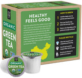 FGO Organic Green Tea K-Cup Pods for Keurig, 24 Count (Pack of 1), Premium Green Tea is USDA Organic, Non-GMO, & Recyclable with Naturally Occurring