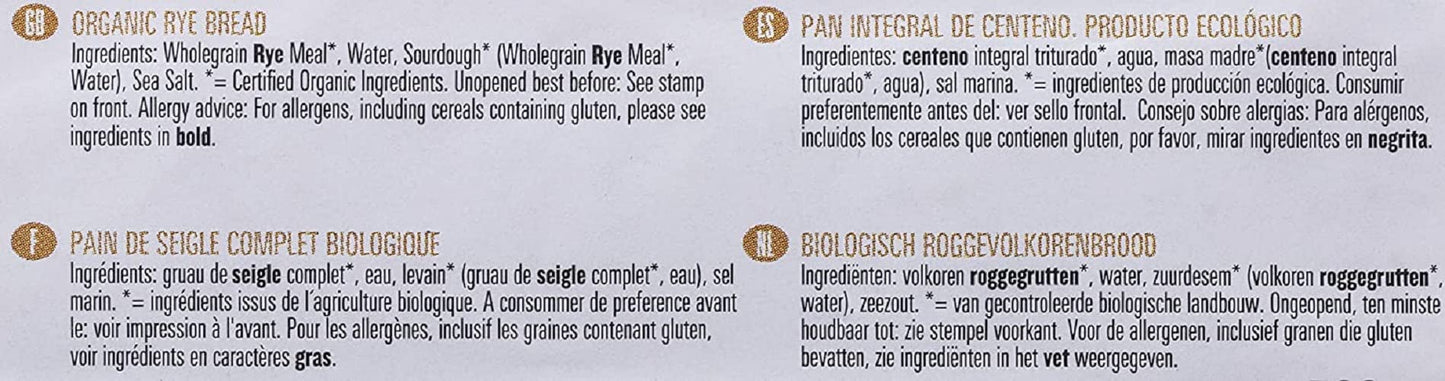 Biona Organic Rye Bread (500g)