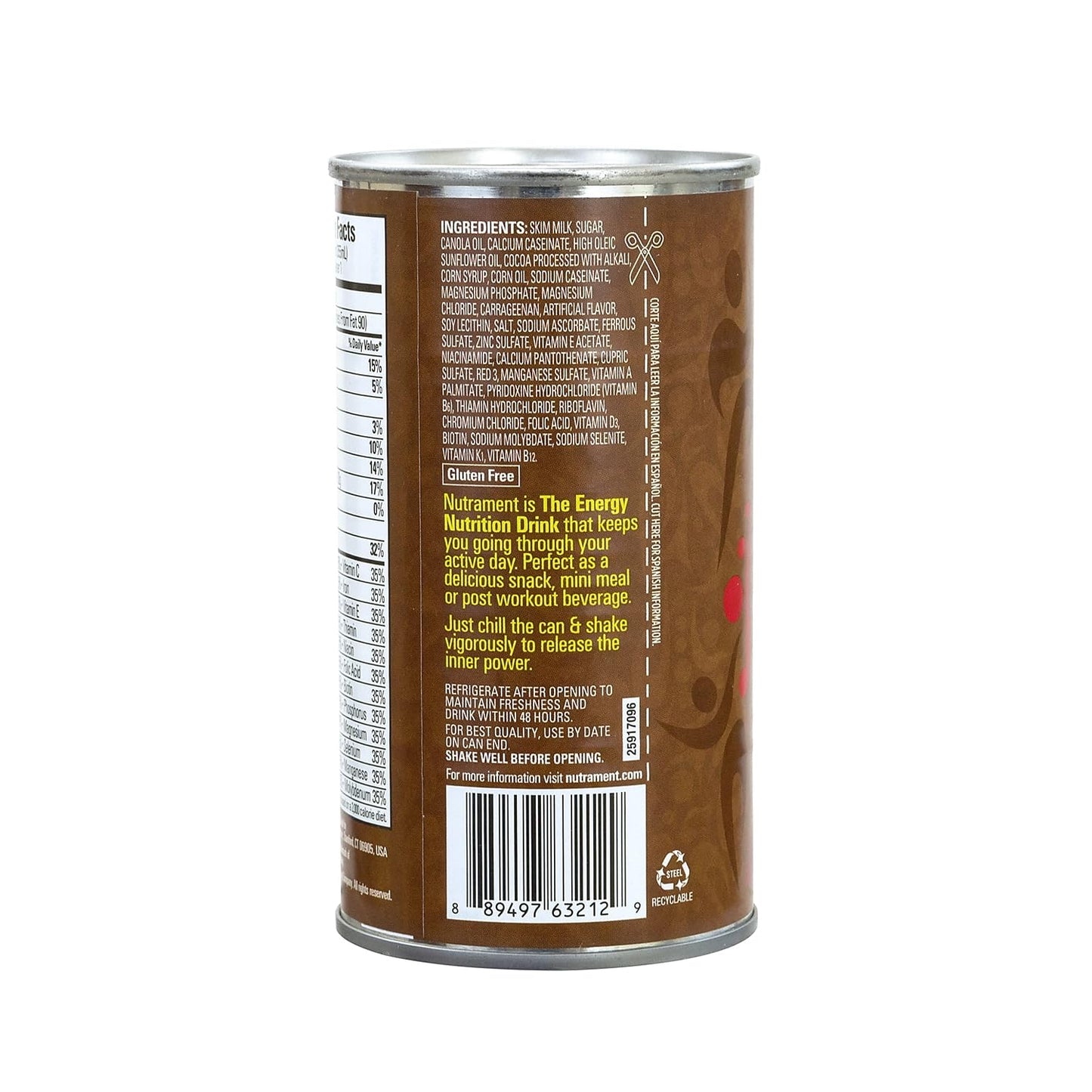 Nutrament 12 Oz Energy Nutrition Drink Chocolate Pack Of 12 (209-02578)