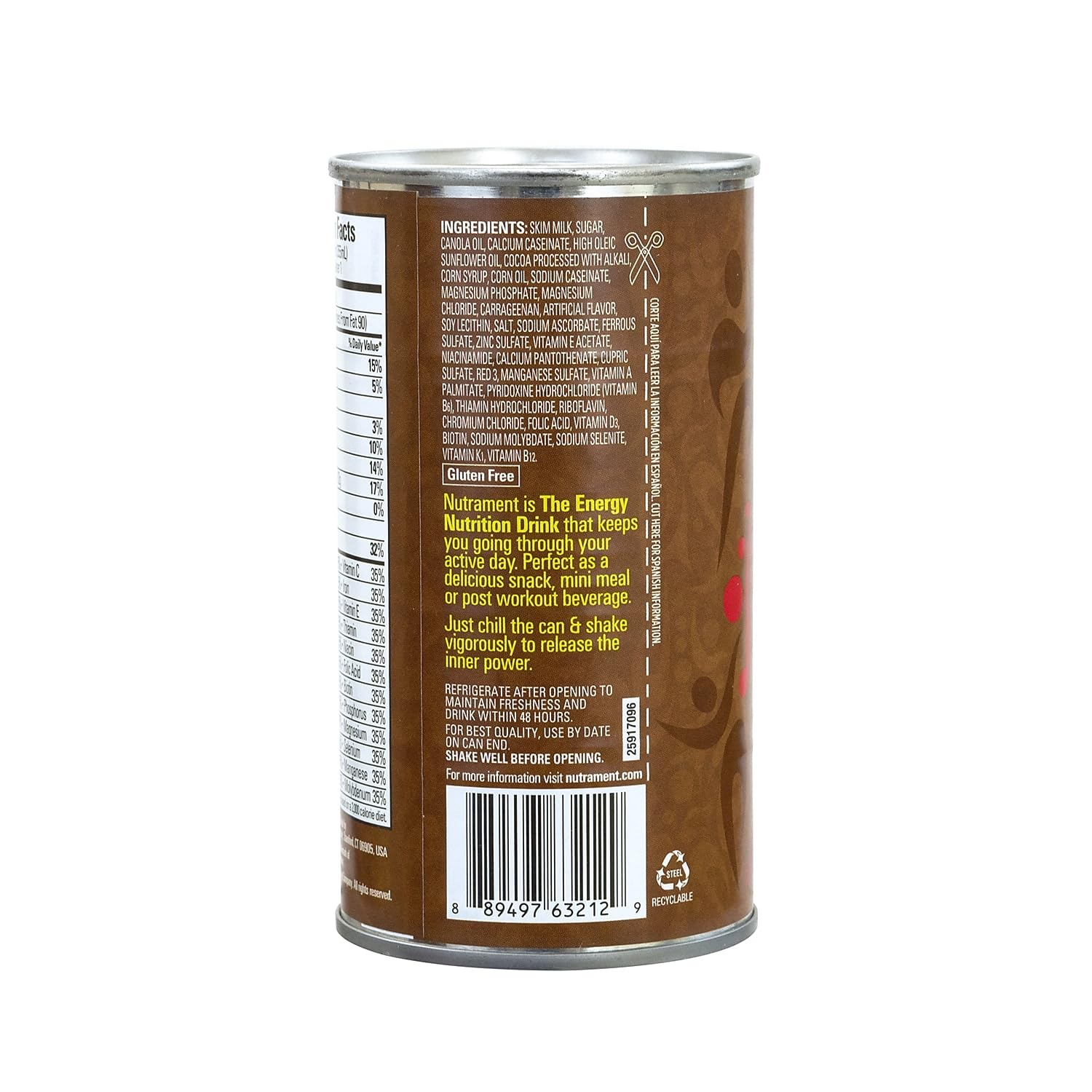 Nutrament 12 Oz Energy Nutrition Drink Chocolate Pack Of 12 (209-02578)