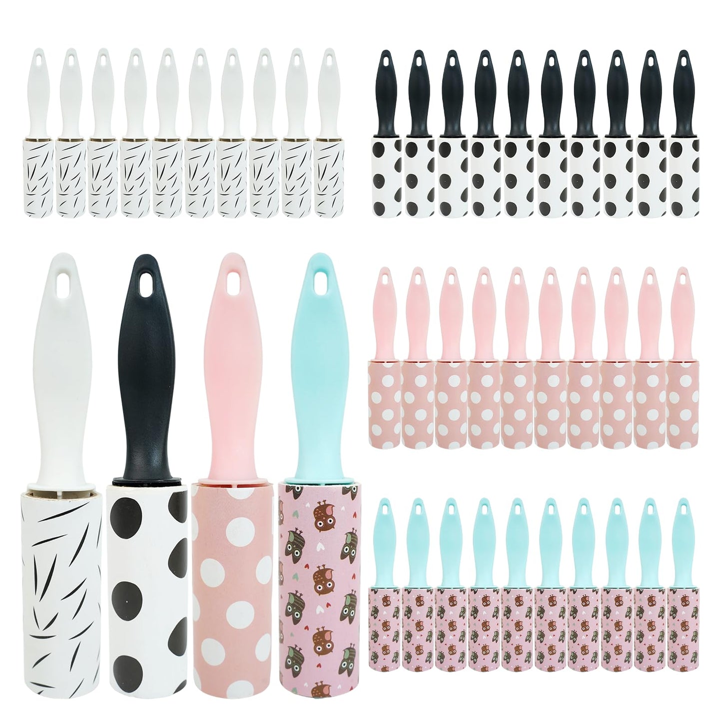 40 Pcs Mini Lint Roller, Lint Roller for Travel Size Sticky Removing Tool House Essentials for Pet Hair Removal Travel Clothes Gifts Bags Furniture