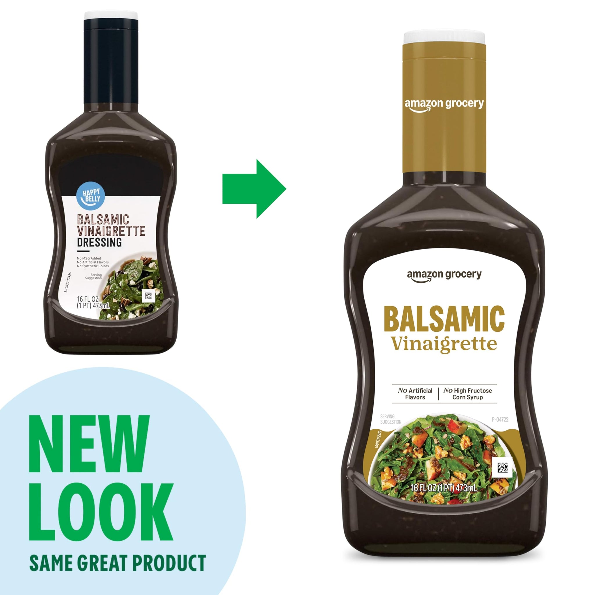 Amazon Grocery, Balsamic Vinaigrette Dressing, 16 Fl Oz