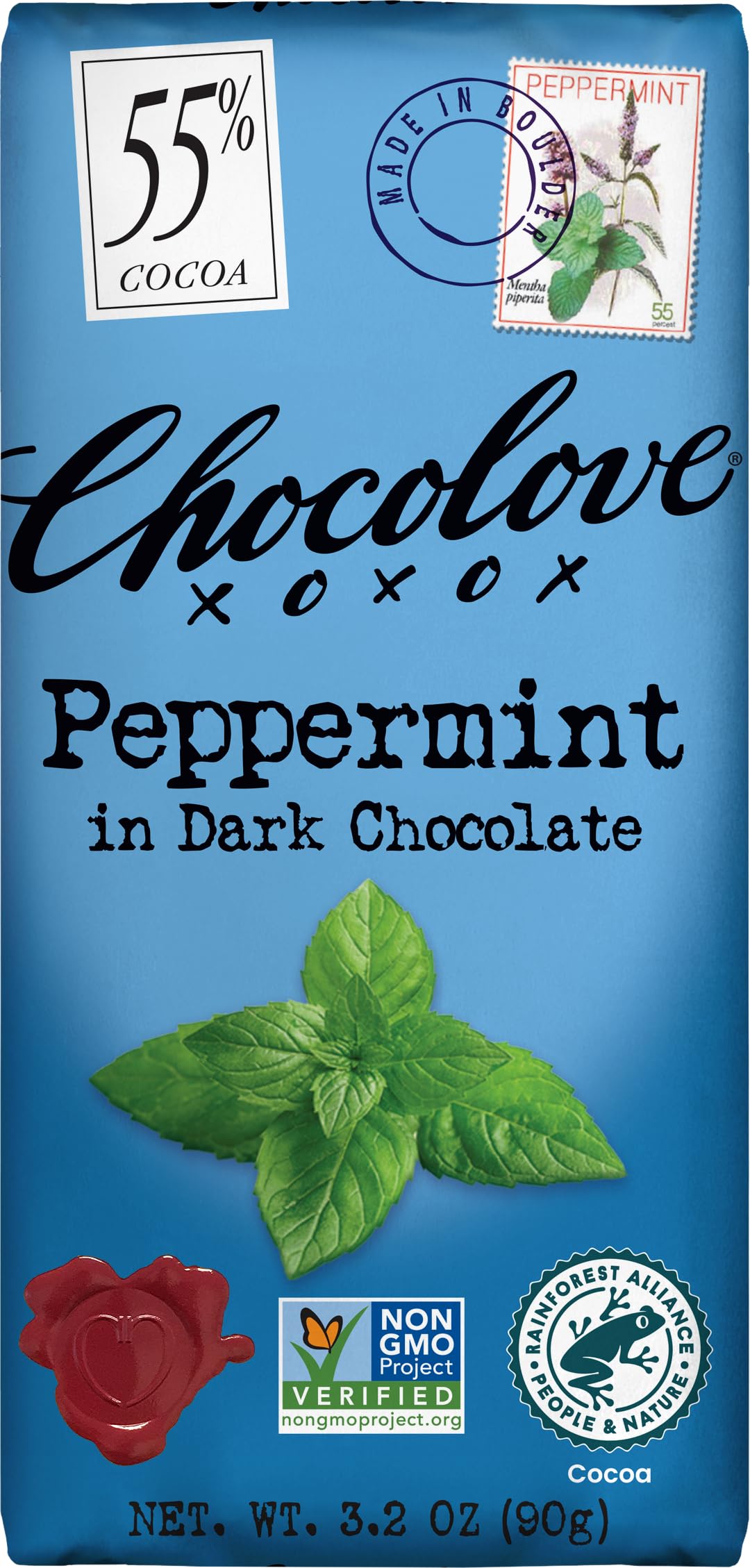 Chocolove Peppermint in Dark Chocolate, 3.2 oz